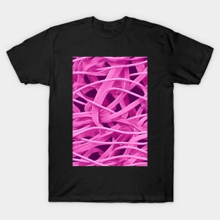 In October We Wear Pink - Pink Awerness Ribbons, best pattern for Pinktober! #12 T-Shirt